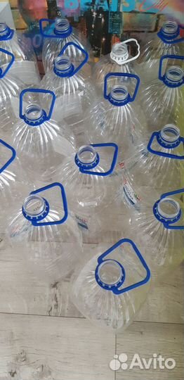 Пэт бутылки 5л, чистые от воды