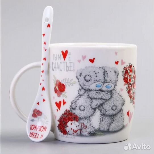 Кружка с ложкой в подарочной упаковке