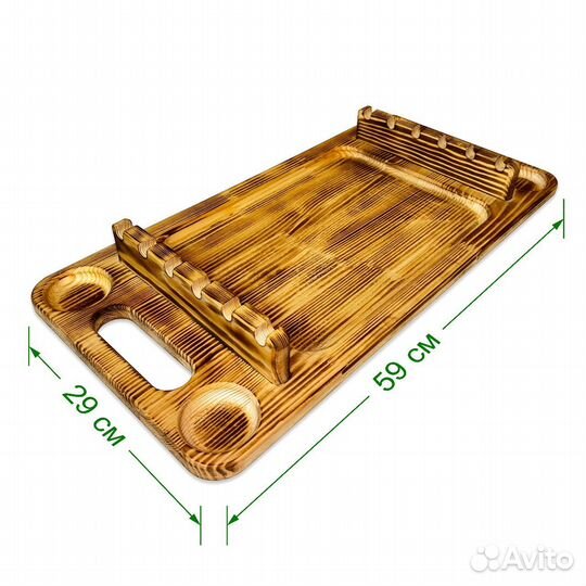 Поднос для подачи шашлыка с гастроемкостью