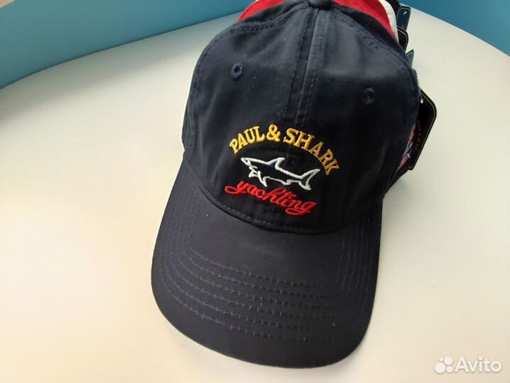 Кепка бейсболка муж Paul&Shark красная и чёрная