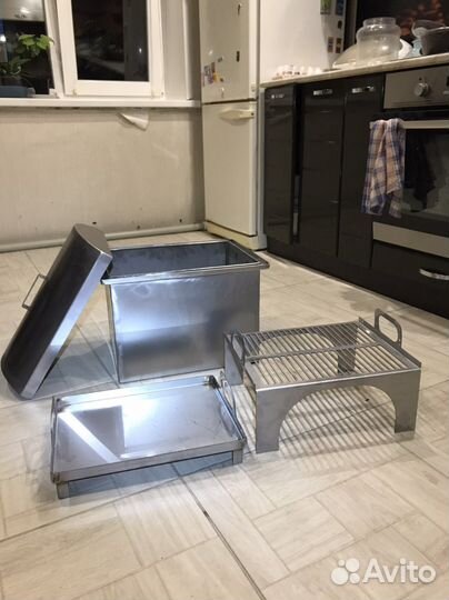 Коптильня горячего копчения из нержавейки (321)