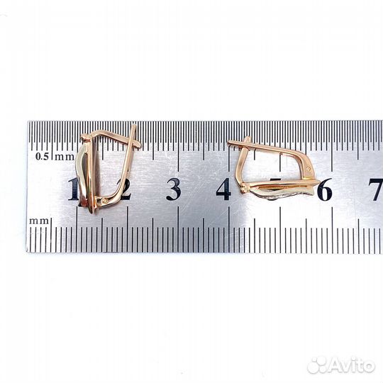 Золотые серьги с бриллиантами 583пр. вес: 3.11гр