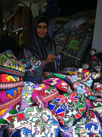 Тюбетейка шелк ручная вышивка бохо