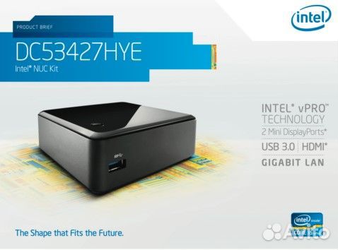 Intel NUC DC53427HYE i5-3427 8gb SSD256 14 штук