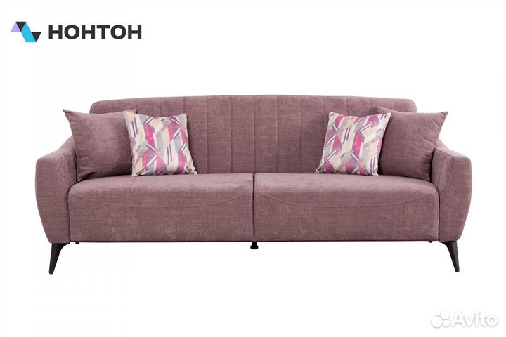 Диван книжка Наоми светло-розовый / розовый