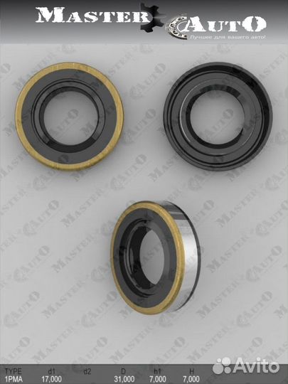 Сальник 17,00/31,00*8,00 тип 1PMA