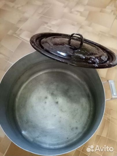 Кастрюли алюминий., ведро-эмалирован