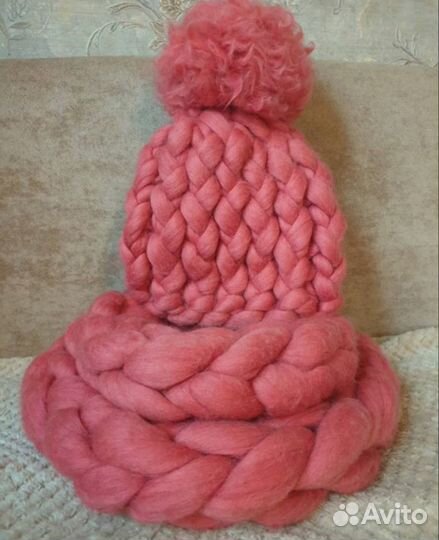 Шапки, шарфы, снуды из шерсти мериноса