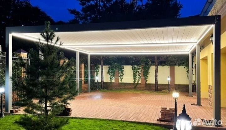 Навесы,Перголы,Маркизы,Остекление, Шторы веранд