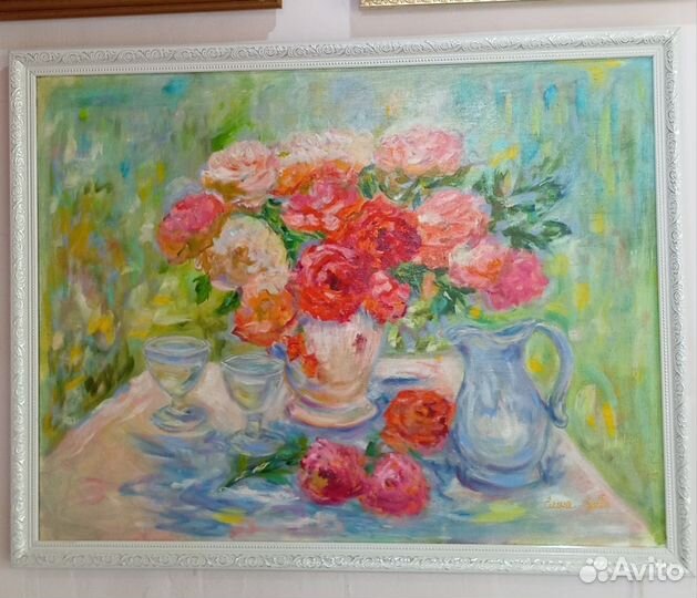 Картина маслом цветы