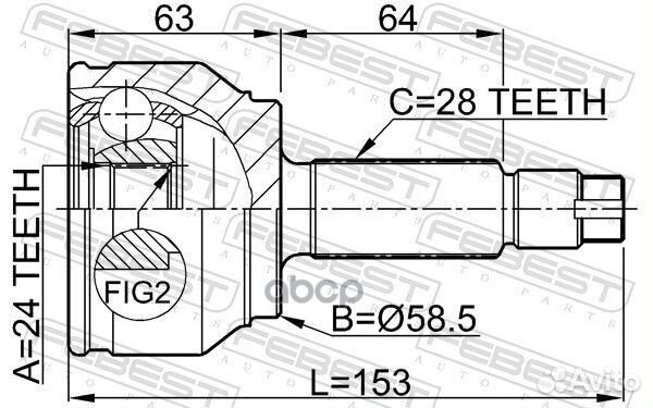 0510-MZ5 шрус наружный к-кт Mazda 3 0510MZ5 Fe