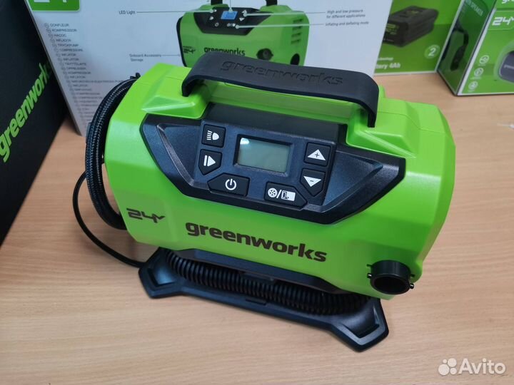 Компрессор автомобильный Greenworks ACG301 24V