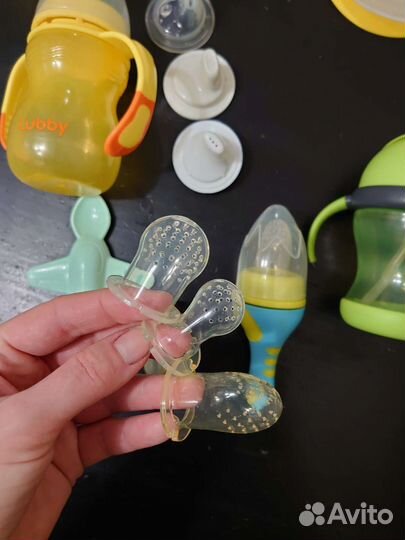 Поильник, ниблер, тарелка, ложка