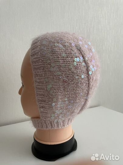 Чепчик вязанный женский