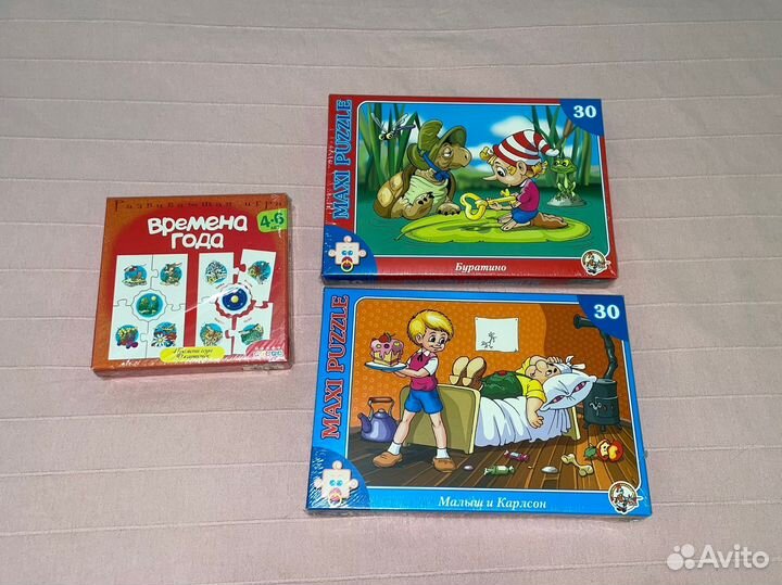Пазлы(новые) 30 maxi настольная игра времена года