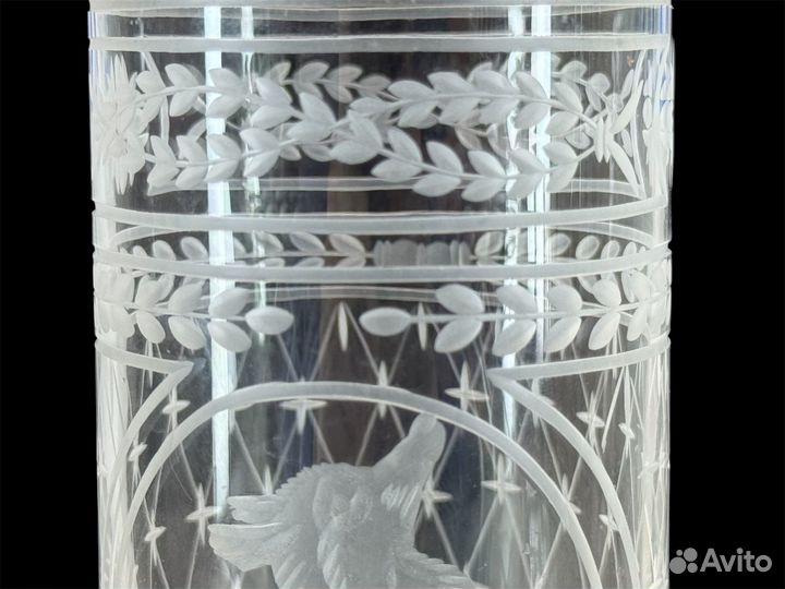 Стакан Хрусталь Лиса Винтаж Чехия