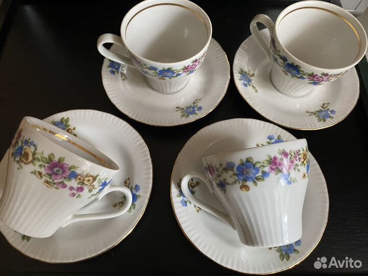 Кофейные пары гдр, фарфор, 70-е, Jlmenau