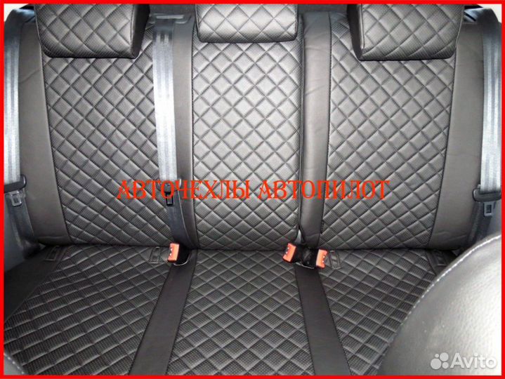 Чехлы Автопилот Daewoo Nexia из экокожи чёрные