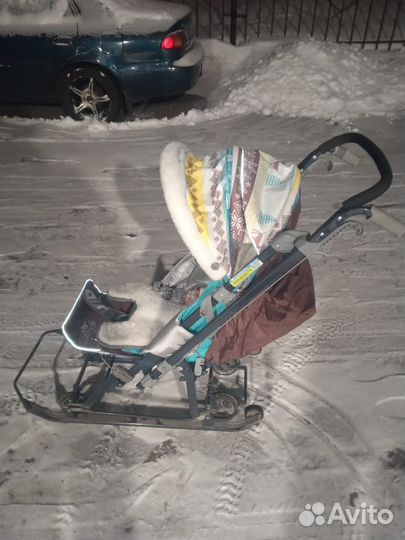 Детские санки коляска ника