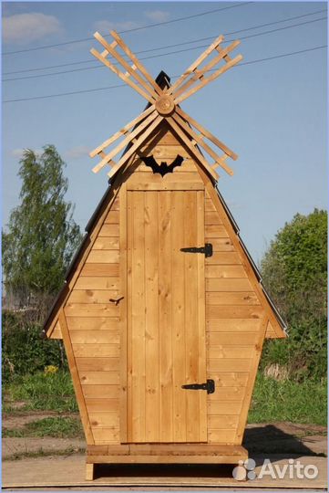 Уличный туалет деревянный юбс 791