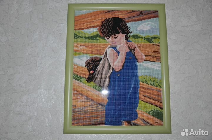 Картина вышитая крестом(ручная работа)