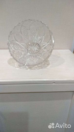 Ваза, салатница, чешский хрусталь