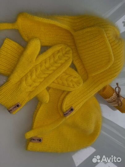 Комплект из Пуха норки, ангорки ручная работа