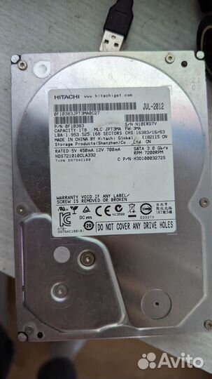 Жесткий диск Hitachi 1 tb 7200 rpm