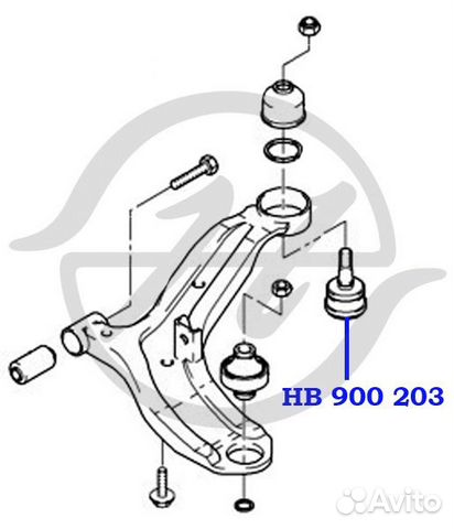 Опора шаровая нижнего рычага передней подвески