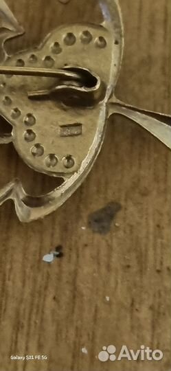 Брошь позолото сср