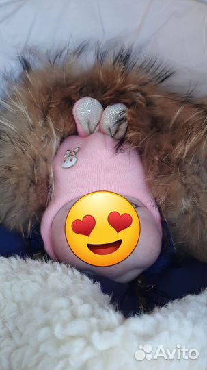 Шапка шлем зимняя для девочки 44р