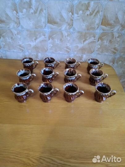 Кофейные чашки керамические СССР на 12 персон