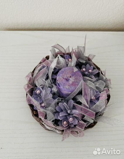 Новогодняя композиция со свечкой