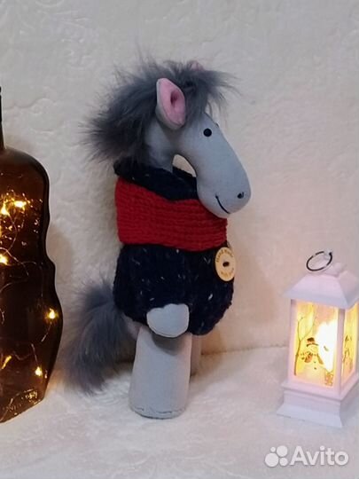 Кукла тильда Конь в пальто