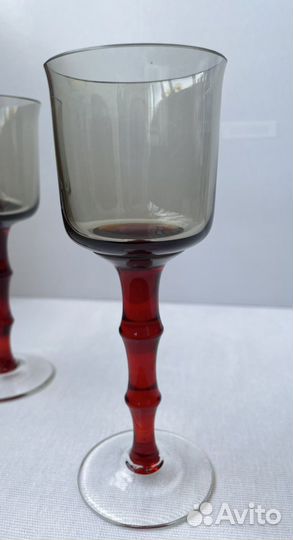 Мещерский цветок Фужеры бокалы цветное стекло СССР