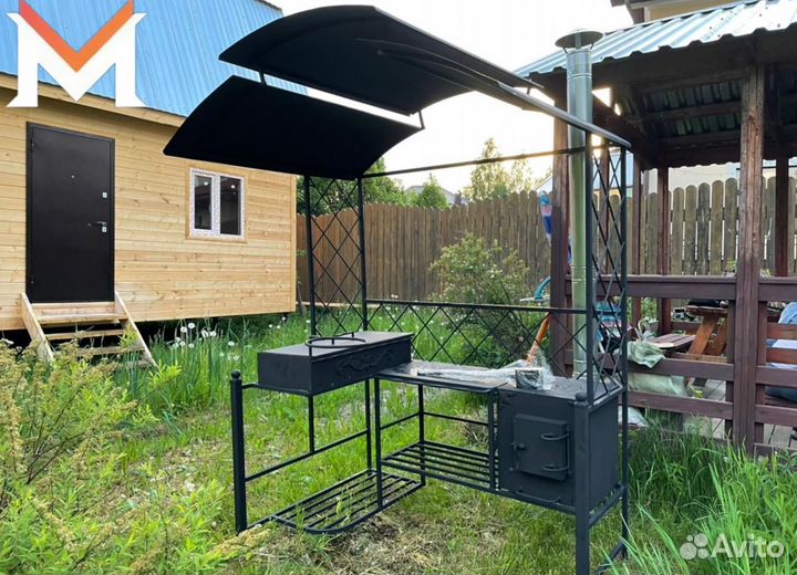 Мангал с крышей