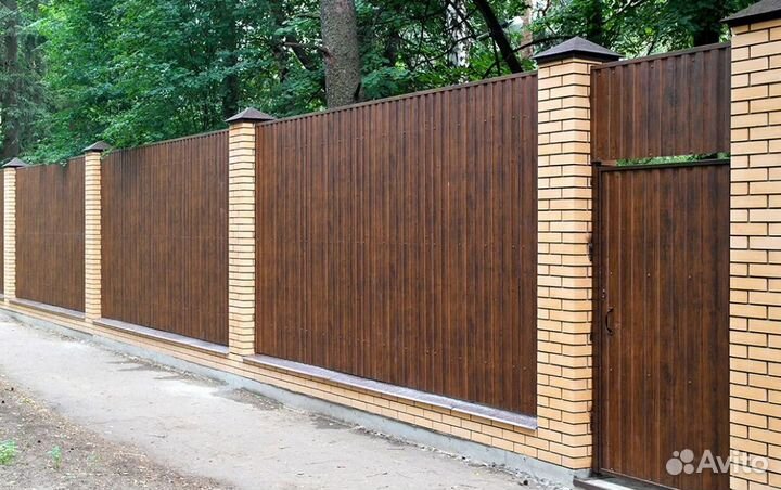 Забор металлический цена за метр быстро