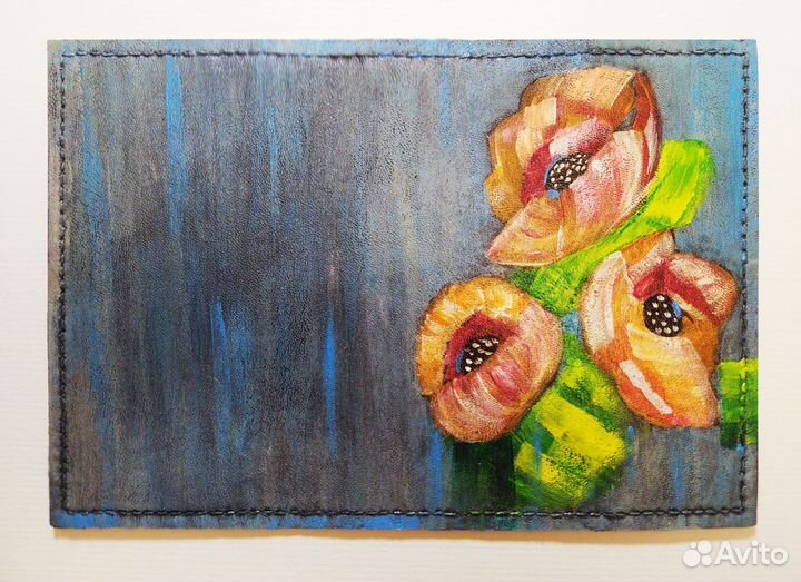 Обложка на паспорт ручной работы