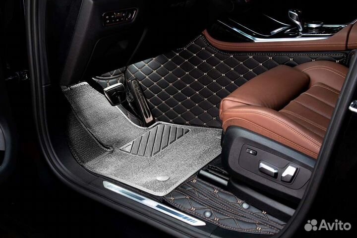 3D Коврики Toyota Land Cruiser из Экокожи