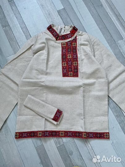 Рубашка из льна косоворотка