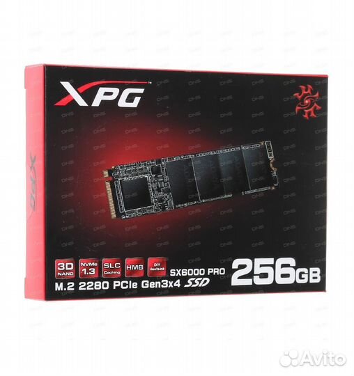 SSD adata XPG SX6000 Pro M.2 2280 256 гб