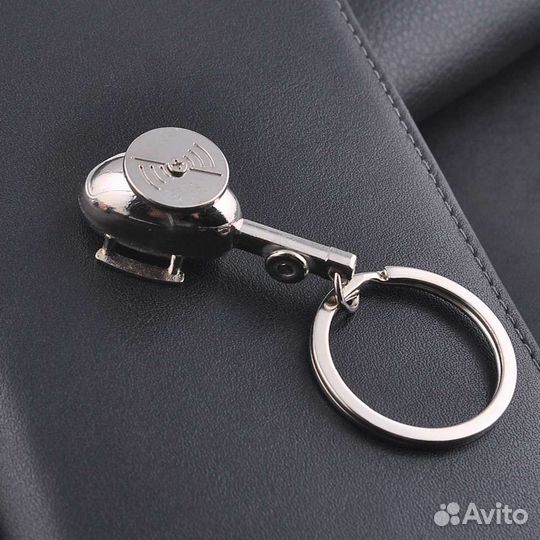 Брелок-вертолет металлический новый