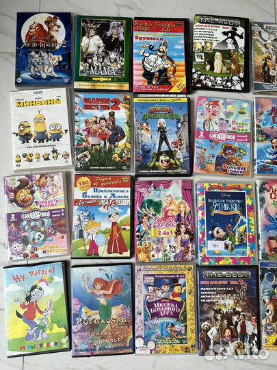 Dvd диски с мультфильмами вся стопка