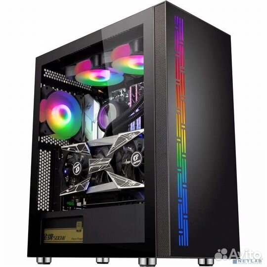 Корпус Formula F-3703 черный без бп ATX 5x120mm 4x