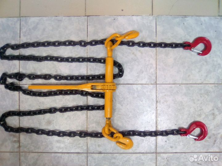 Цепь для стяжки груза с талрепом 8т. 4м