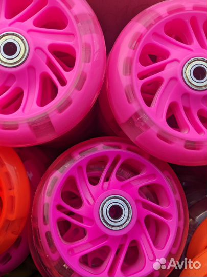 Колесо светящееся 110мм Розовое