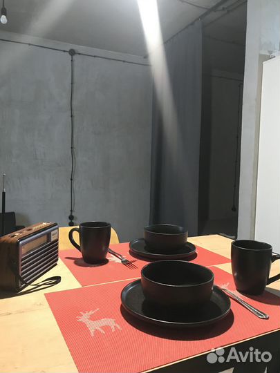Новый набор посуды сервис чёрный на 4 персоны