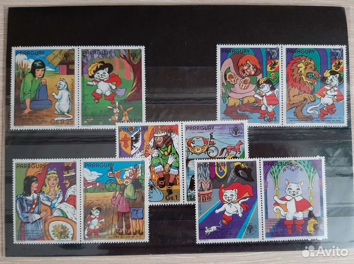 Набор марок Кот в сапогах