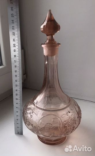 Графин/ штоф розовое стекло СССР