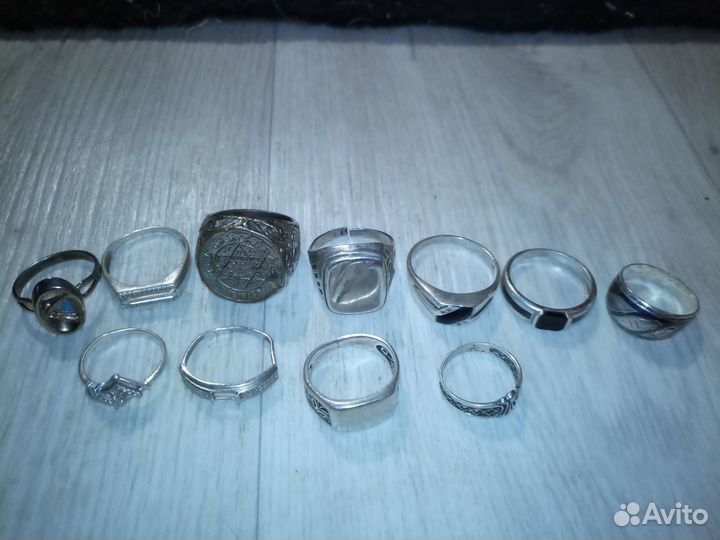 Кольцо серебро